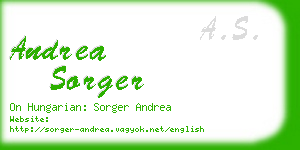andrea sorger business card